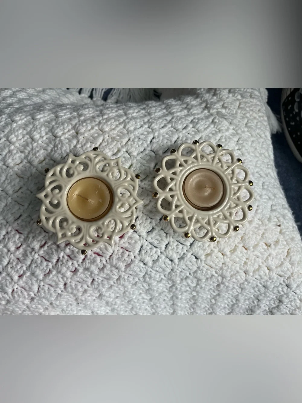 Lenox - Snow Lights- Shimmer and Sparkle- Decorative Tealight Holders